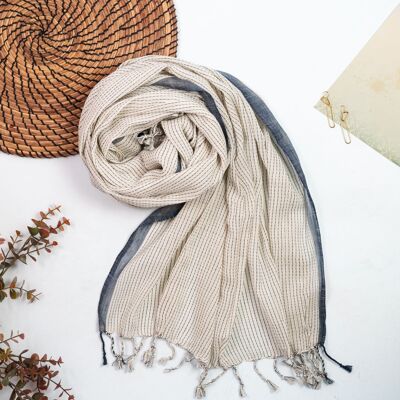 Blue Organic Cotton Scarf