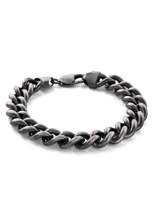 Anchor Chain Bracelet Oxidized Silver