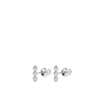 Dot Earrings Silver - A Pair