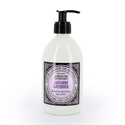 Liquid Marseille soap 500ml with organic Lavender