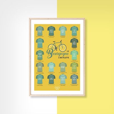 Borgogna in bicicletta - cartolina - 10x15cm