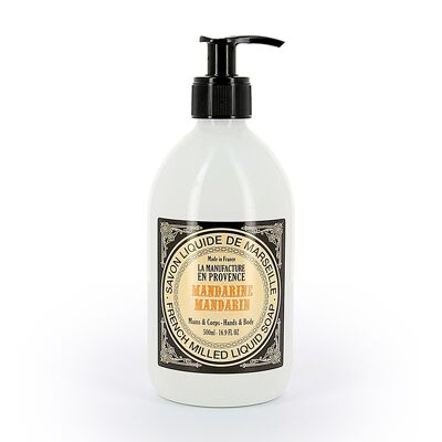 Savon liquide de Marseille 500ml à la Mandarine BIO