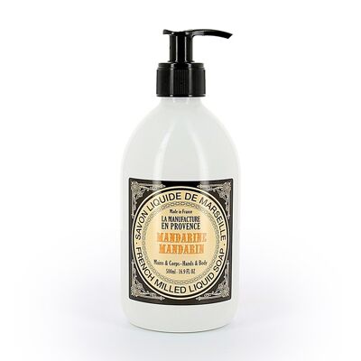 Liquid Marseille soap 500ml with ORGANIC Mandarin