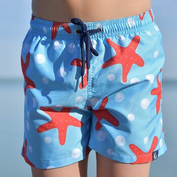 Short de bain garçon motif ETOILE DE MER 3