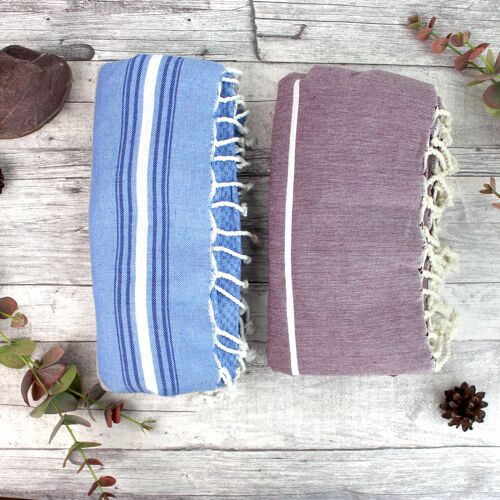 Handtuch Fouta violett 100% Baumwolle, Tunesien