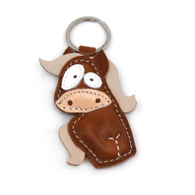 Icelandic Horse Leather Animal Keychain