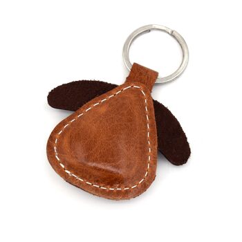 Porte-clés animal en cuir mignon petit chien 2