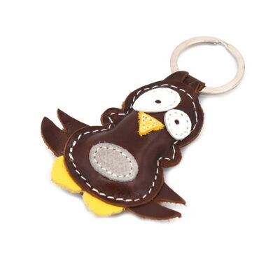 Sweet Sparrow Leather Keychain