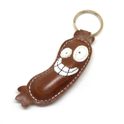 Sausage Leather Keychain Handmade