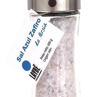 Macina vetro-Acciaio inox. Sale Blu Persiano 200 g