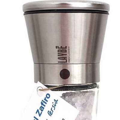 Glass grinder-Stainless steel. Persian Blue Salt 200 g