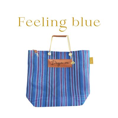 Shopper vintage XL - Feeling Azul 0035