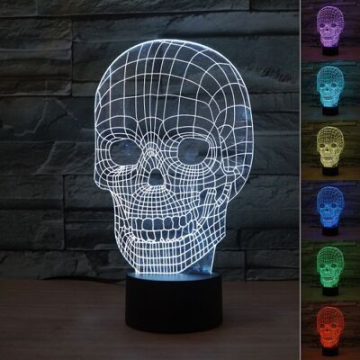 Lampe 3D Tête de mort