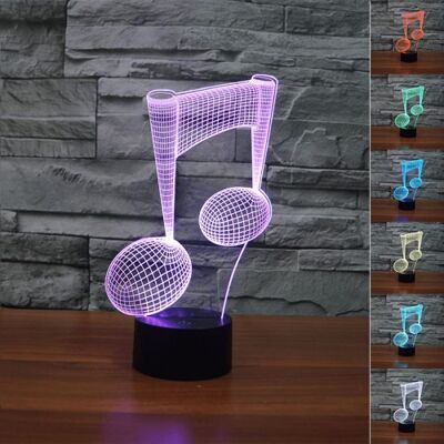 Lámpara de nota musical 3D