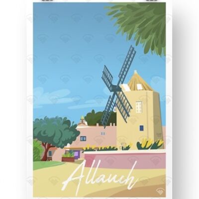 Allauch poster
with dimension 30 x 40 cm