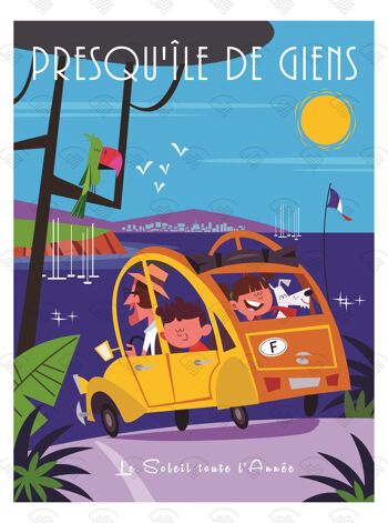 Hyères - Presqu'île de Giens Voiture Jaune 2CV
30 x 40 cm