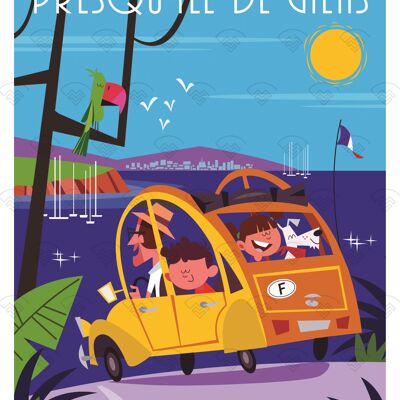 Hyères - Presqu'île de Giens Voiture Jaune 2CV
30 x 40 cm