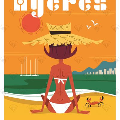 Hyères - La Capte mujer naranja
30x40cm