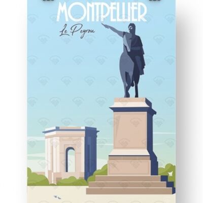 Montpellier - le peyrou 
30 x 40 cm