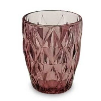 BICCHIERE ACQUA "DIAMANTI" rosa(min 6 pz