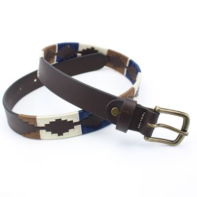 Children's embroidered leather belt