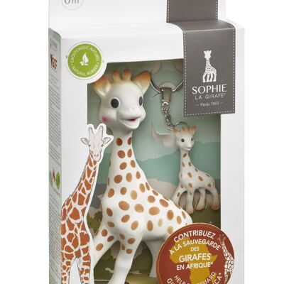 Coffret "Sauvegardons les girafes" (Sophie la girafe + porte-clé Sophie la girafe)