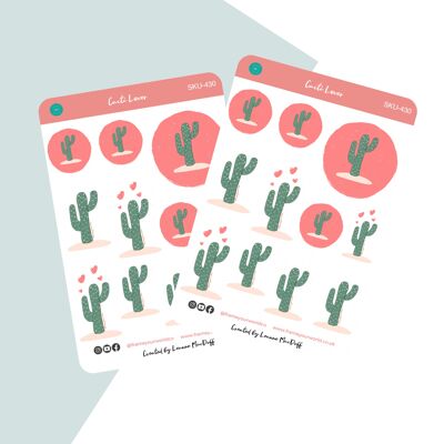 Cacti Lover Plant Planner Stickers