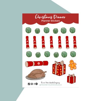 Christmas Dinner Sticker Sheet