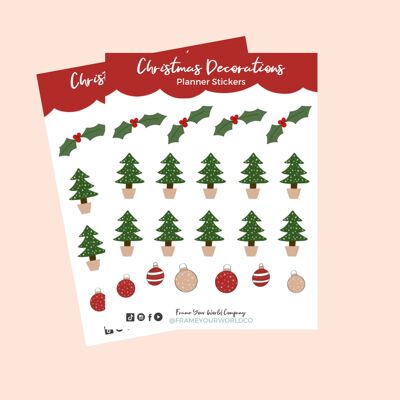Christmas Decoration Sticker Sheet