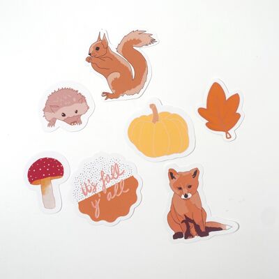 Autumn Woodland Friends Vinyl Stickers - Mushroom (Â£1.50)