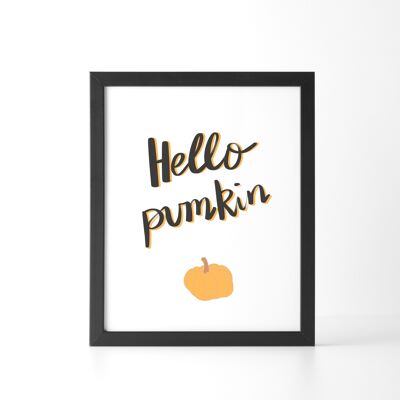 Hello Pumpkin Print - 5 X 7in