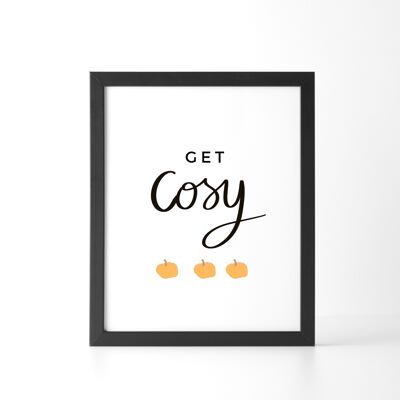 Get Cosy With Pumpkins Print - A5