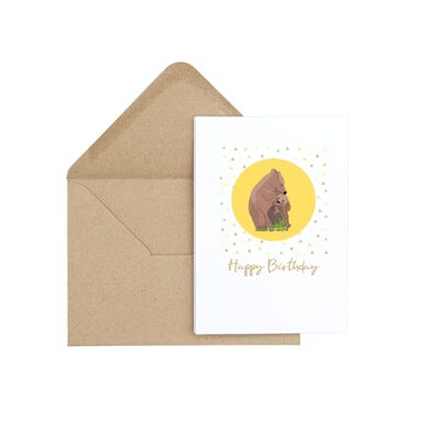 Happy Birthday Beau Bear Greeting Card - Single Pack