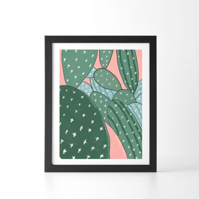 Cacti Field Art Print - 5 X 7in