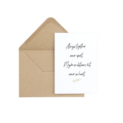 Always Together Never Apart Greeting Card Pack - Single Pack