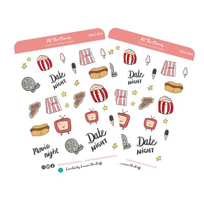 At The Movies Planner Stickers