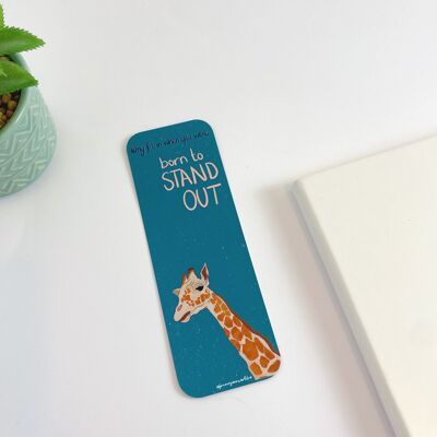 Giraffe Bookmark - Why Fit In When You Were Born To Stand Out Quote