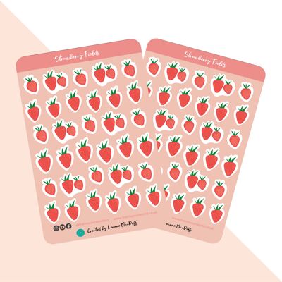 Strawberry Planner Sticker Sheets