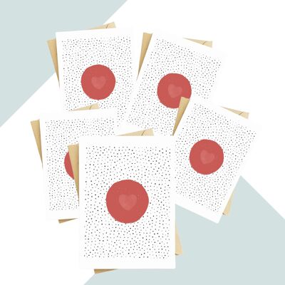 Heart & Dots | Black Card Pack - Pack Of 5
