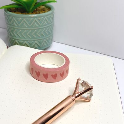 Love heart Washi Tape - Pink Tape