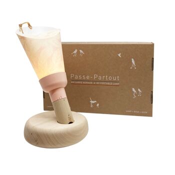 Coffret Lampe Nomade « Passe-Partout » Poid Plumes Rose-Rose Poudré 1