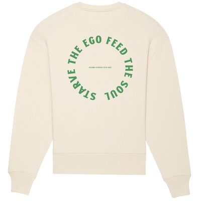 STARVE THE EGO FEED THE SOUL Suéter unisex - Natural Raw