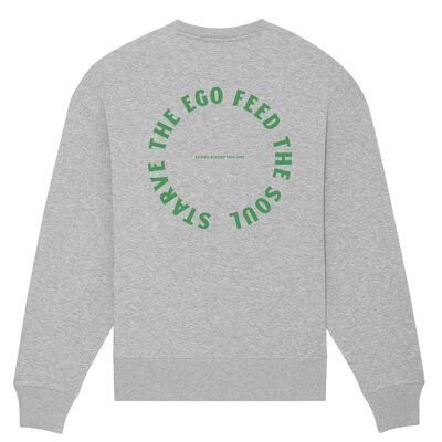 STARVE THE EGO FEED THE SOUL Suéter unisex - Gris jaspeado