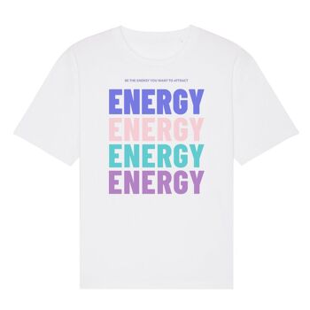 T-shirt BE THE ENERGY - Blanc 1