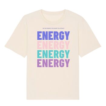 T-Shirt BE THE ENERGY - Naturel Brut 1