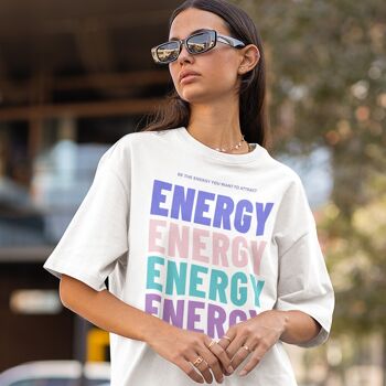 T-Shirt BE THE ENERGY - Naturel Brut 2