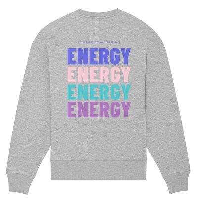 Pull BE THE ENERGY - Gris chiné