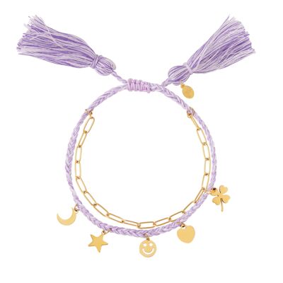 Bracelet porte-bonheur - Violet