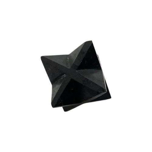 Small Merkaba Star, 2cm, Black Agate