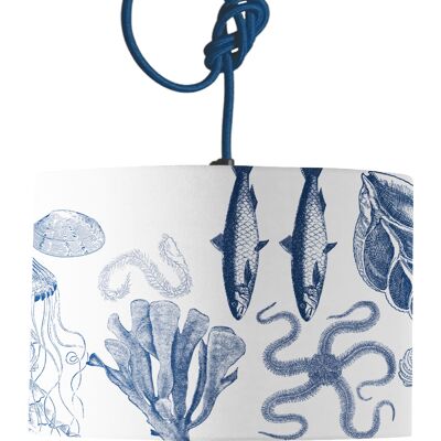 Antiquarischer Sealife Weißer 45cm Lampenschirm